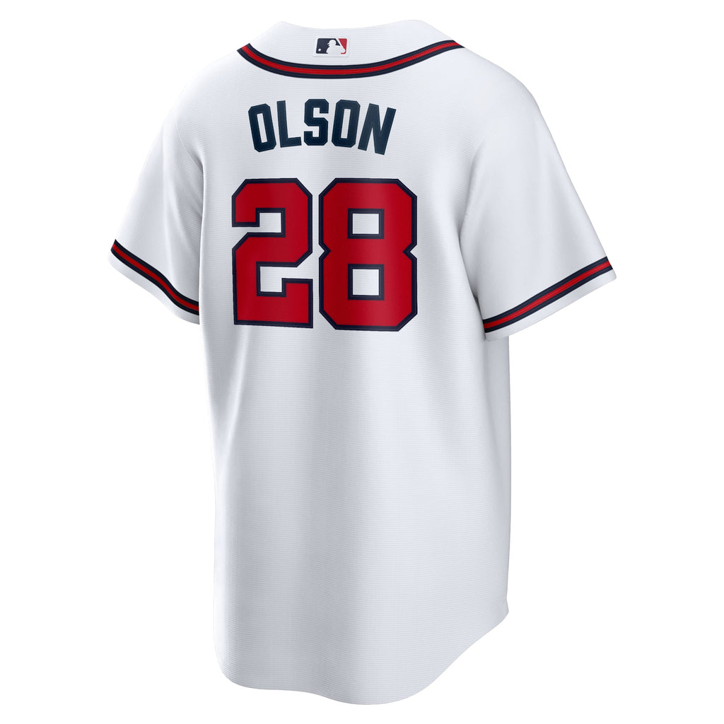 Men's Atlanta Braves Matt Olson Nike White Home Replica Player Jersey - 4
