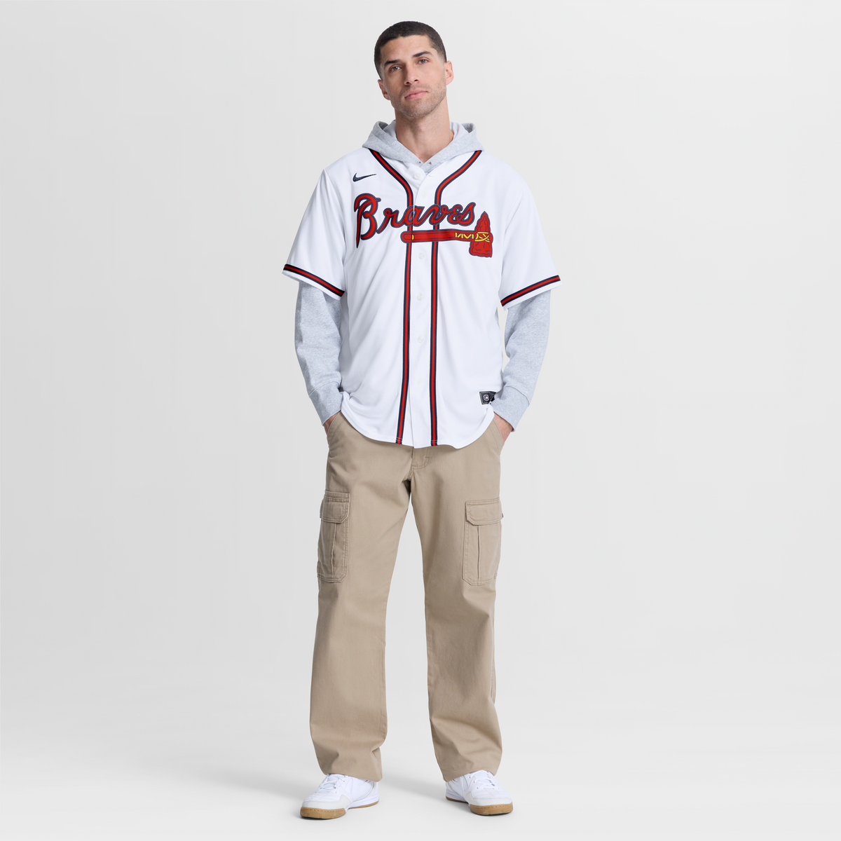 Men's Atlanta Braves Mauricio Dubón Nike White Home Replica Jersey - 7