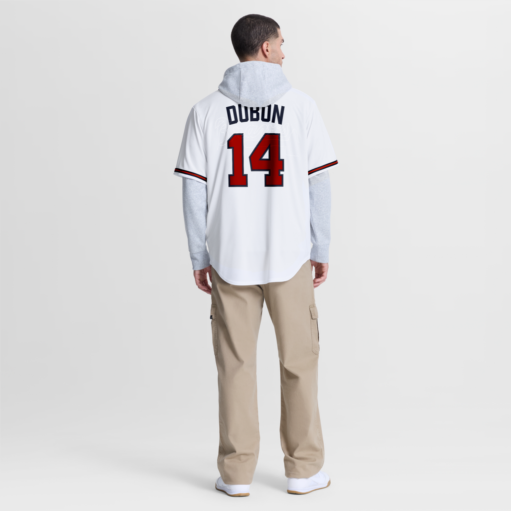 Men's Atlanta Braves Mauricio Dubón Nike White Home Replica Jersey - 8
