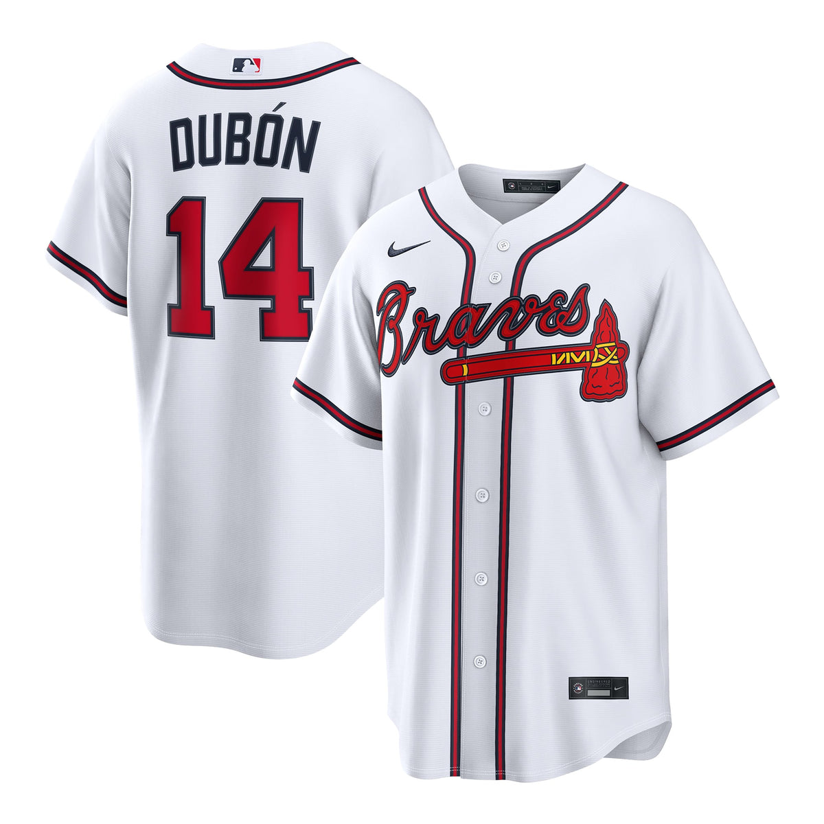 Men's Atlanta Braves Mauricio Dubón Nike White Home Replica Jersey