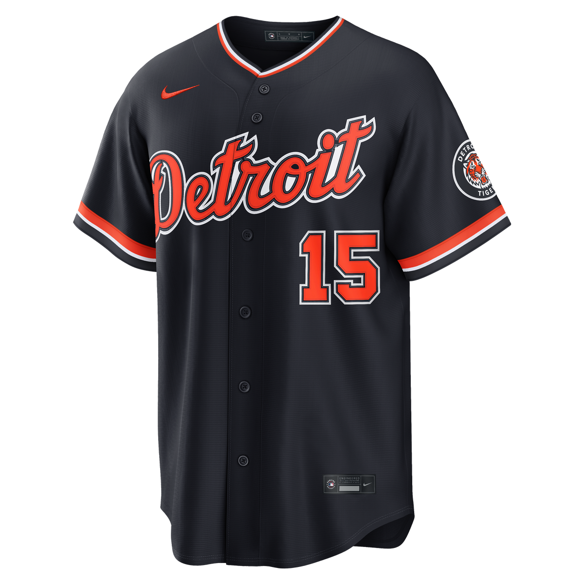 Men's Detroit Tigers Max Clark Nike Navy Alternate Stadium Jersey - 3