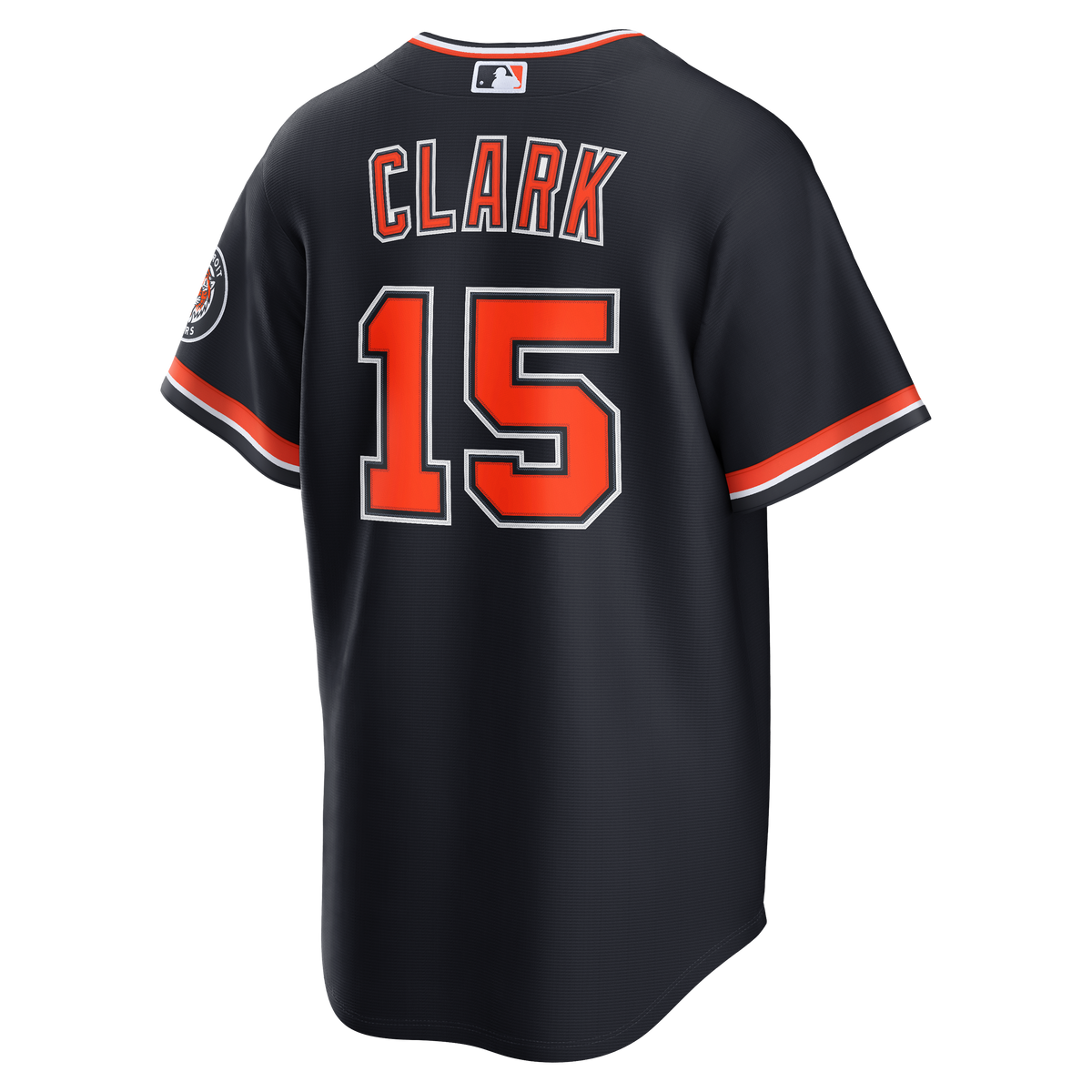 Men's Detroit Tigers Max Clark Nike Navy Alternate Stadium Jersey - 4