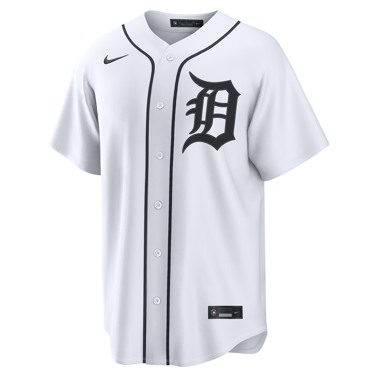 Men's Detroit Tigers Max Clark Nike White Home Replica Jersey - 5