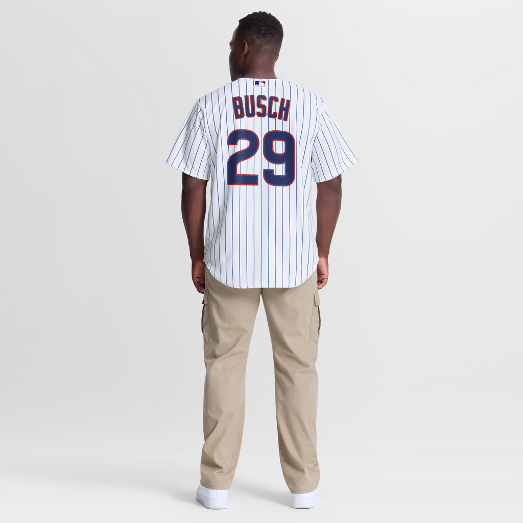 Men's Chicago Cubs Michael Busch Nike White Home Replica Jersey - 6