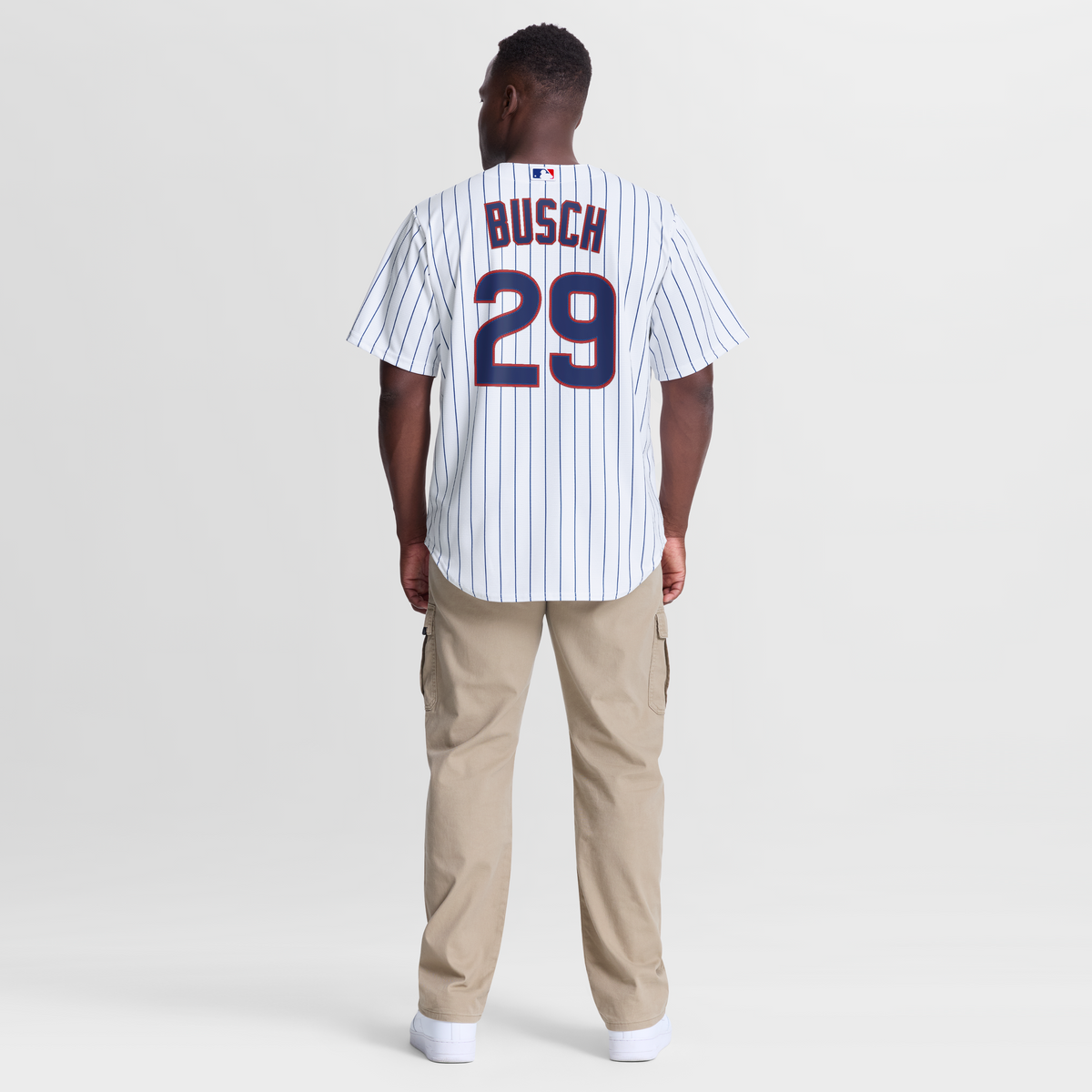 Men's Chicago Cubs Michael Busch Nike White Home Replica Jersey - 6