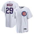 Men's Chicago Cubs Michael Busch Nike White Home Replica Jersey