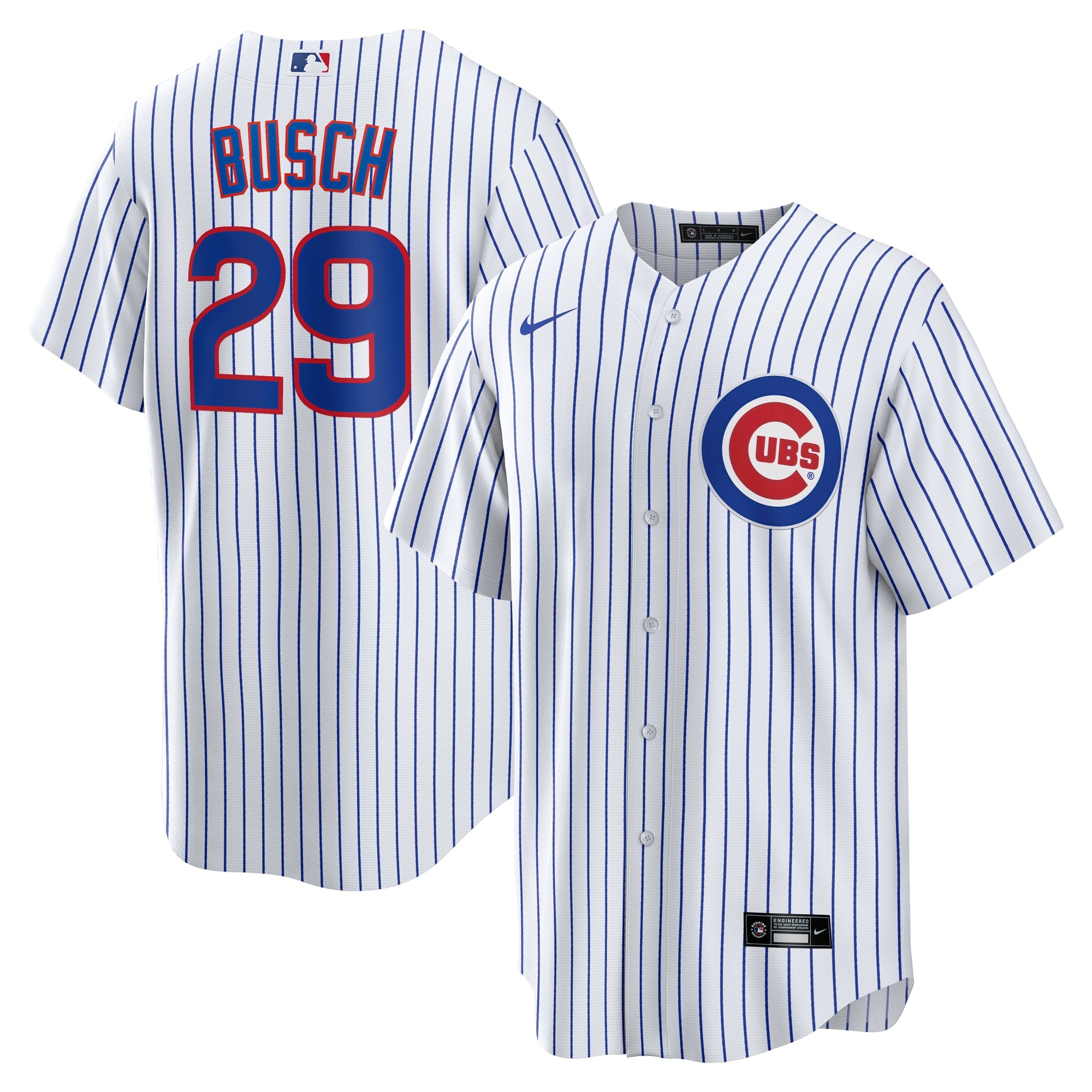 Men's Chicago Cubs Michael Busch Nike White Home Replica Jersey - 2
