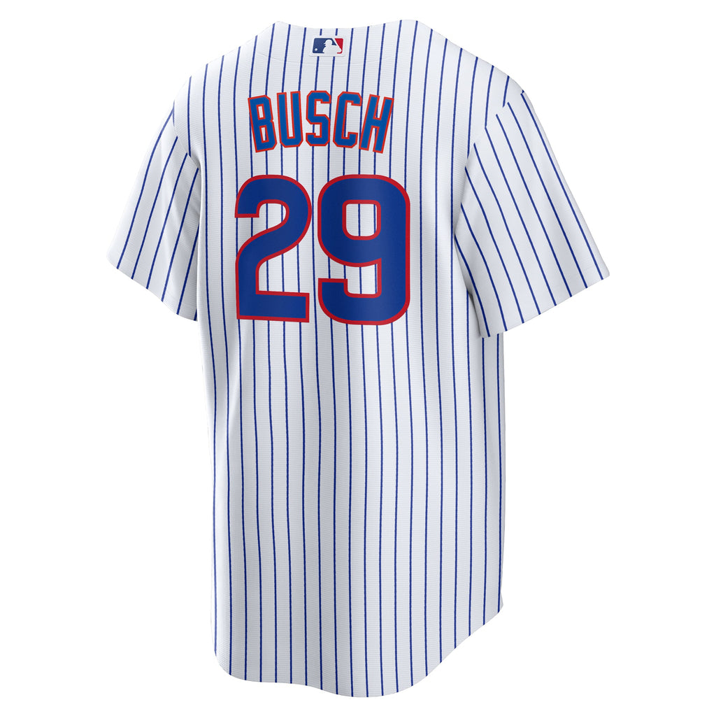 Men's Chicago Cubs Michael Busch Nike White Home Replica Jersey - 4