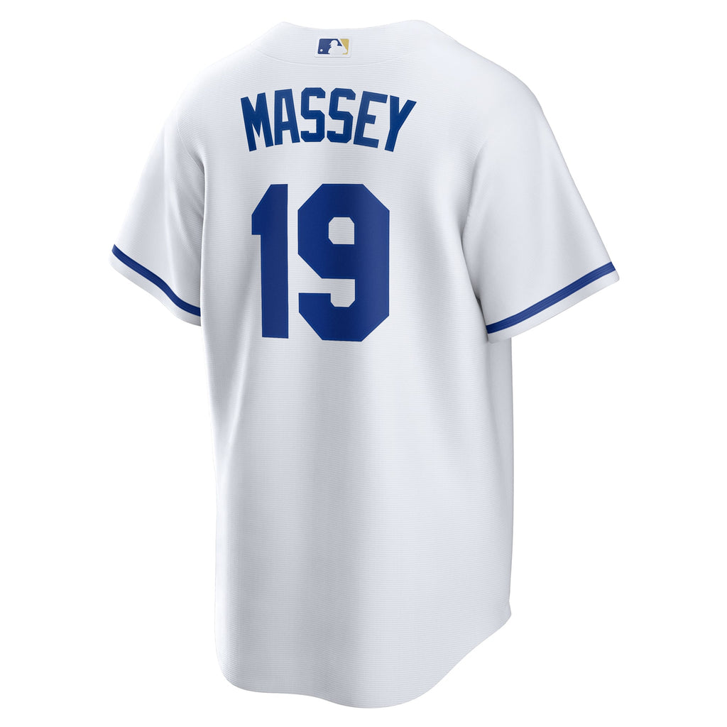 Men's Kansas City Royals Michael Massey Nike White Home Replica Jersey - 4
