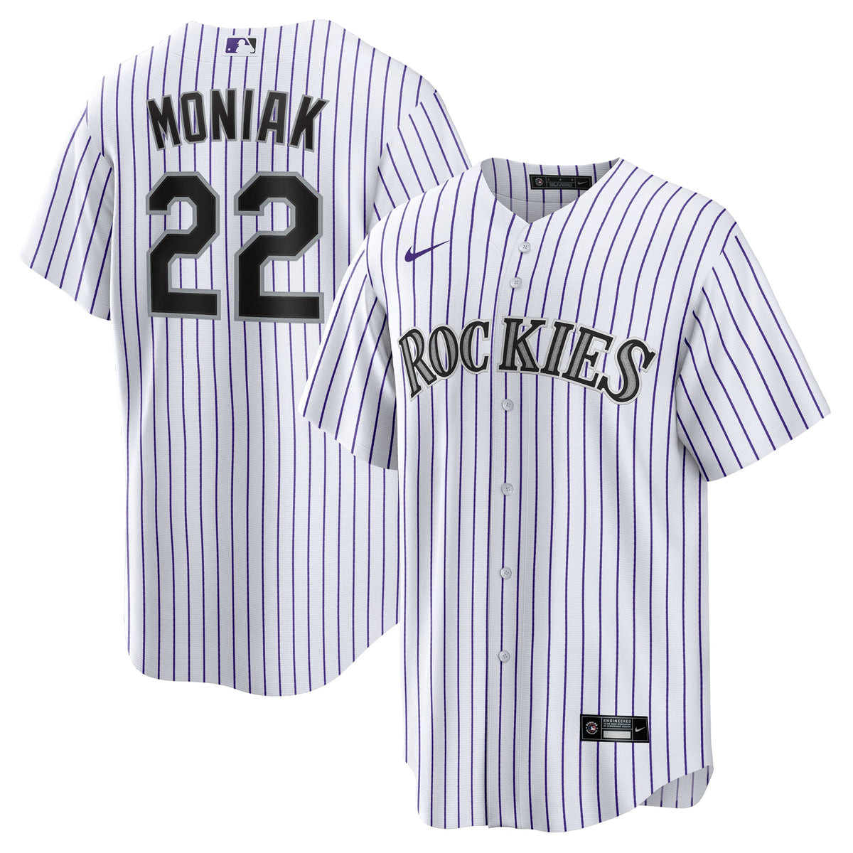 Men's Colorado Rockies Mickey Moniak Nike White Home Replica Jersey - 2