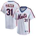 Men's New York Mets Mike Piazza Nike White Throwback Cooperstown Collection Limited Jersey