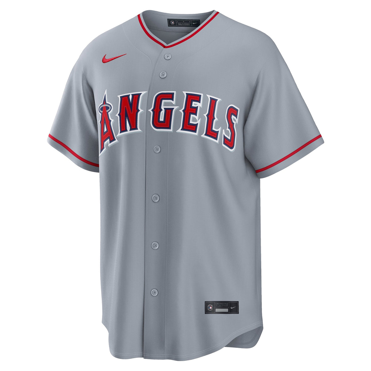 Men's Los Angeles Angels Mike Trout Nike Gray Road Replica Jersey - 3