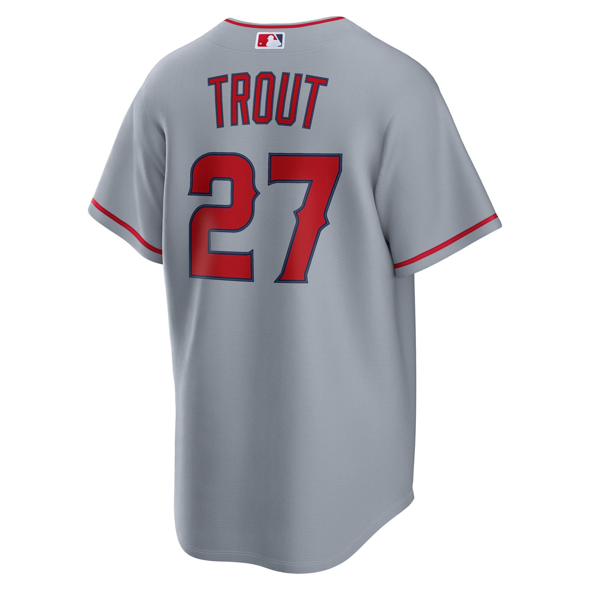 Men's Los Angeles Angels Mike Trout Nike Gray Road Replica Jersey - 4