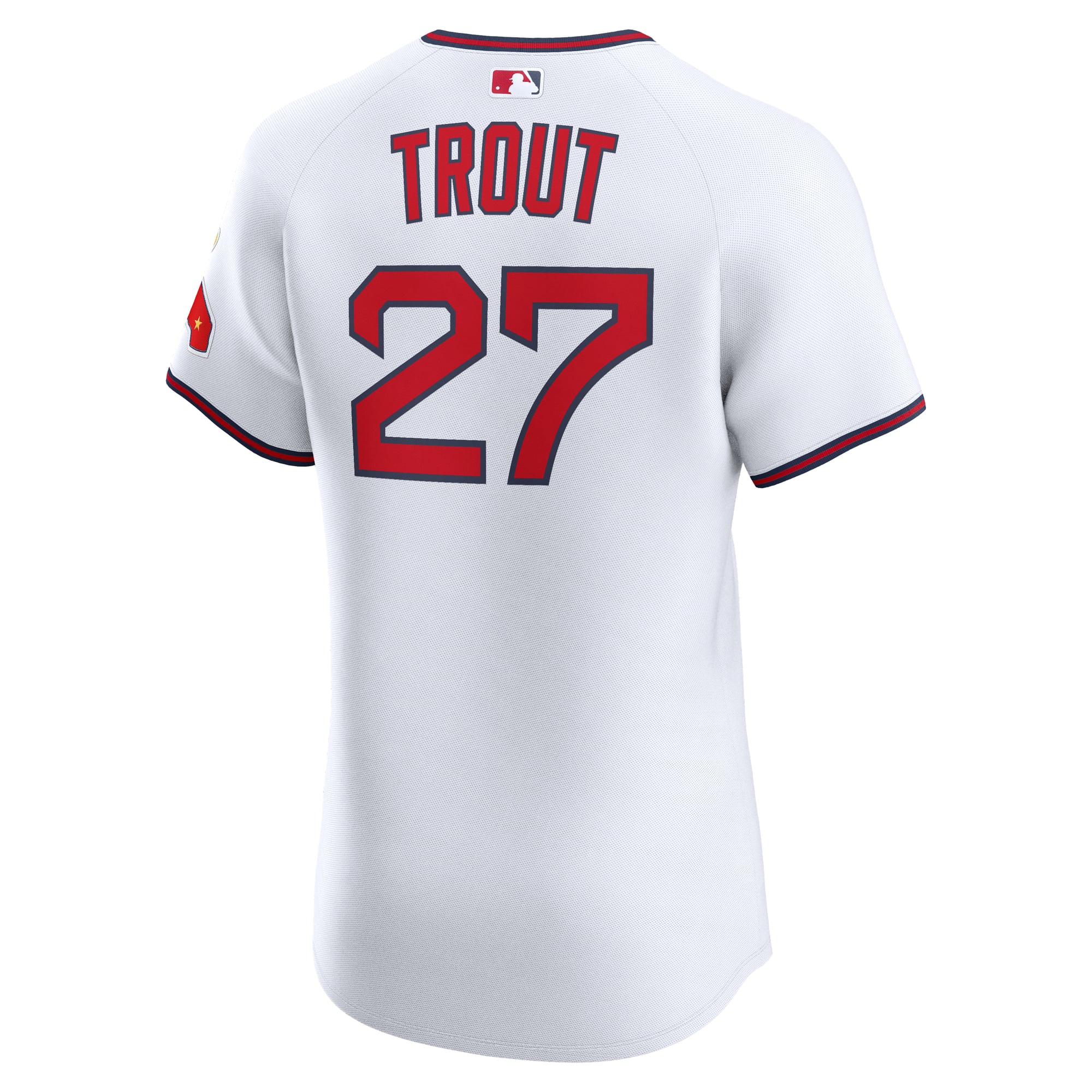 Men's Los Angeles Angels Mike Trout Nike White Alternate 2 Elite Jersey - 4