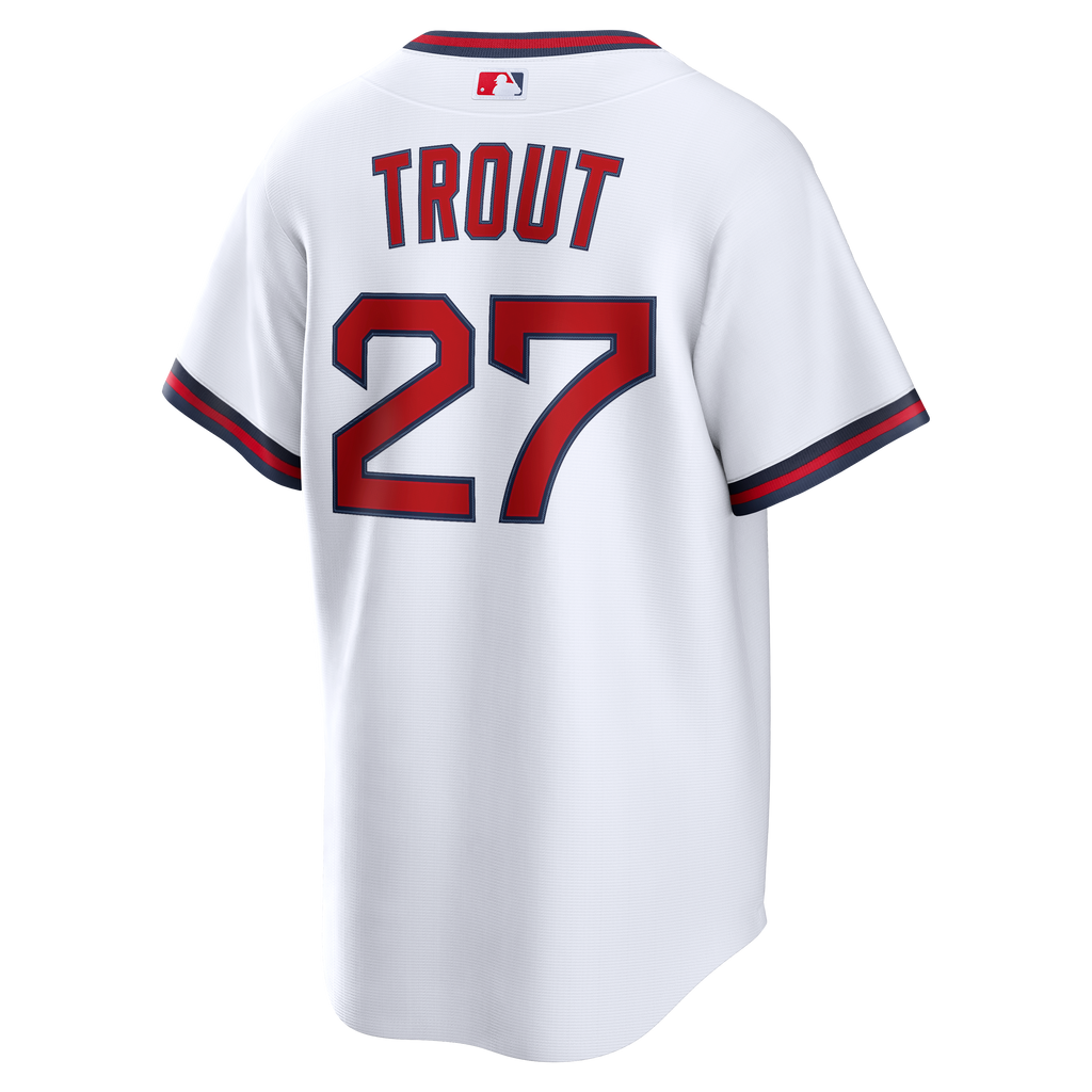 Men's Los Angeles Angels Mike Trout Nike White Alternate Replica Jersey - 4
