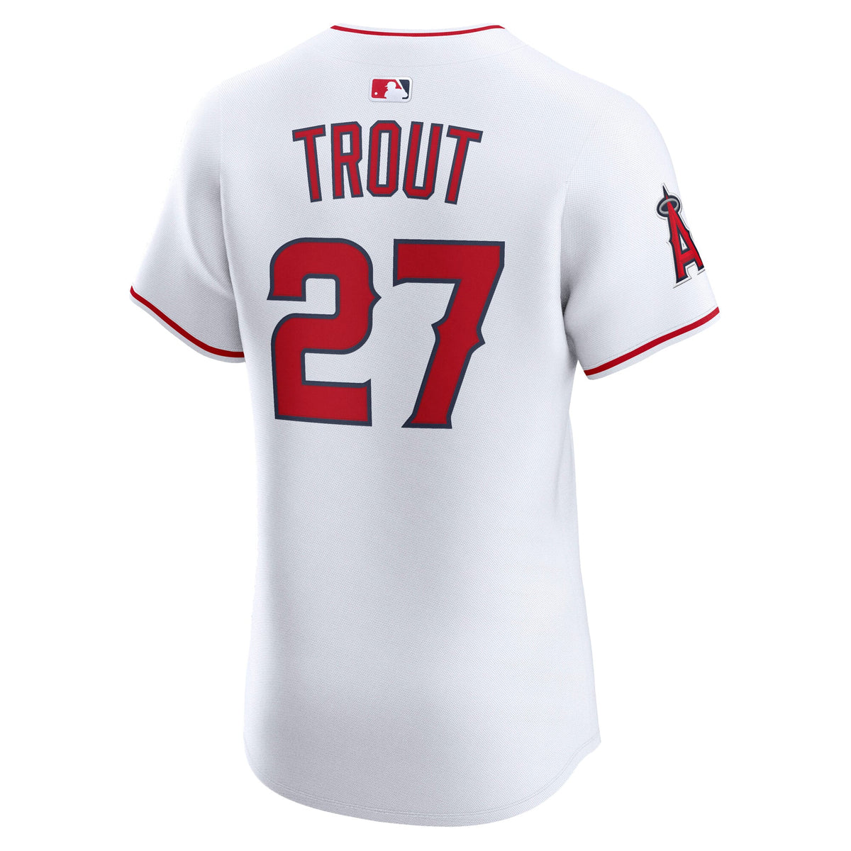 Men's Los Angeles Angels Mike Trout Nike White Home Elite Player Jersey - 4