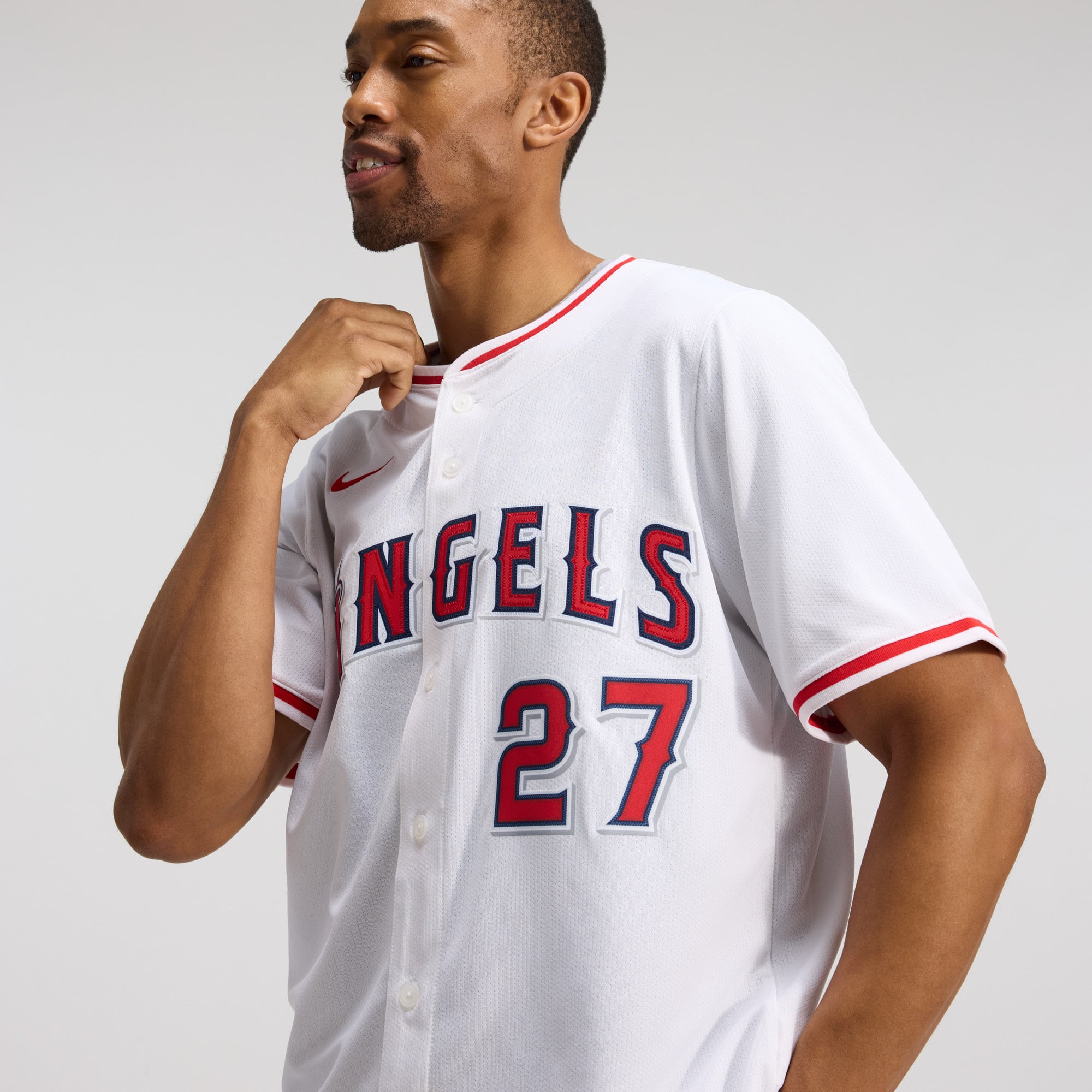 Men's Los Angeles Angels Mike Trout Nike White Home Limited Player Jersey - 11