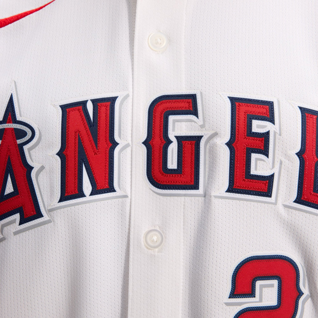 Men's Los Angeles Angels Mike Trout Nike White Home Limited Player Jersey - 13