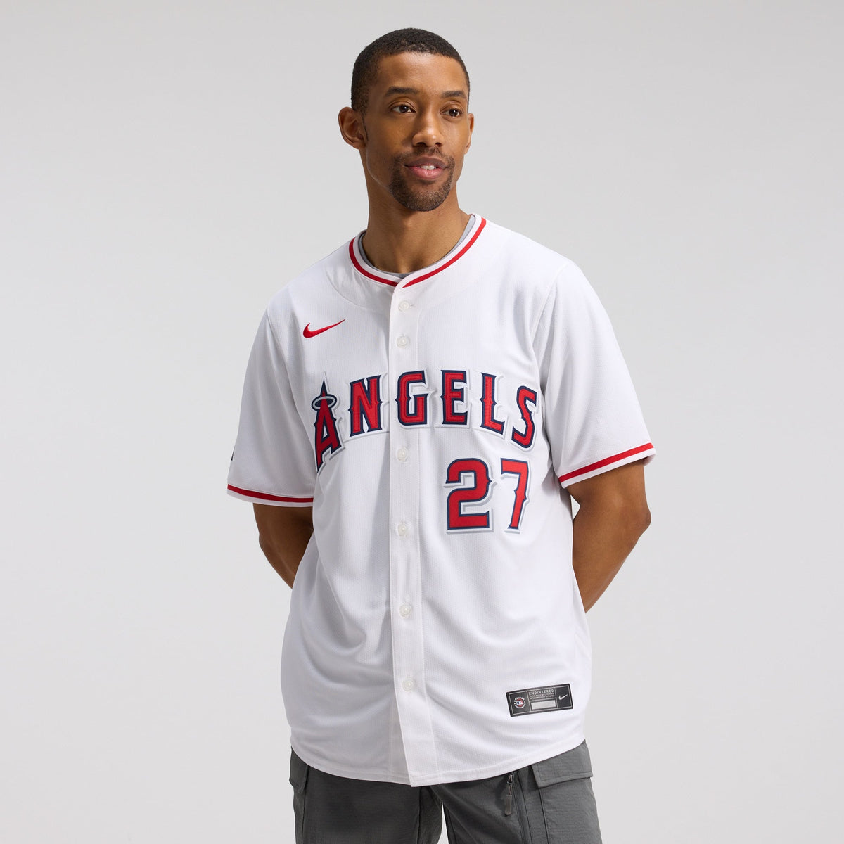 Men's Los Angeles Angels Mike Trout Nike White Home Limited Player Jersey - 3