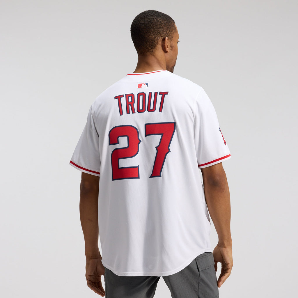 Men's Los Angeles Angels Mike Trout Nike White Home Limited Player Jersey - 4