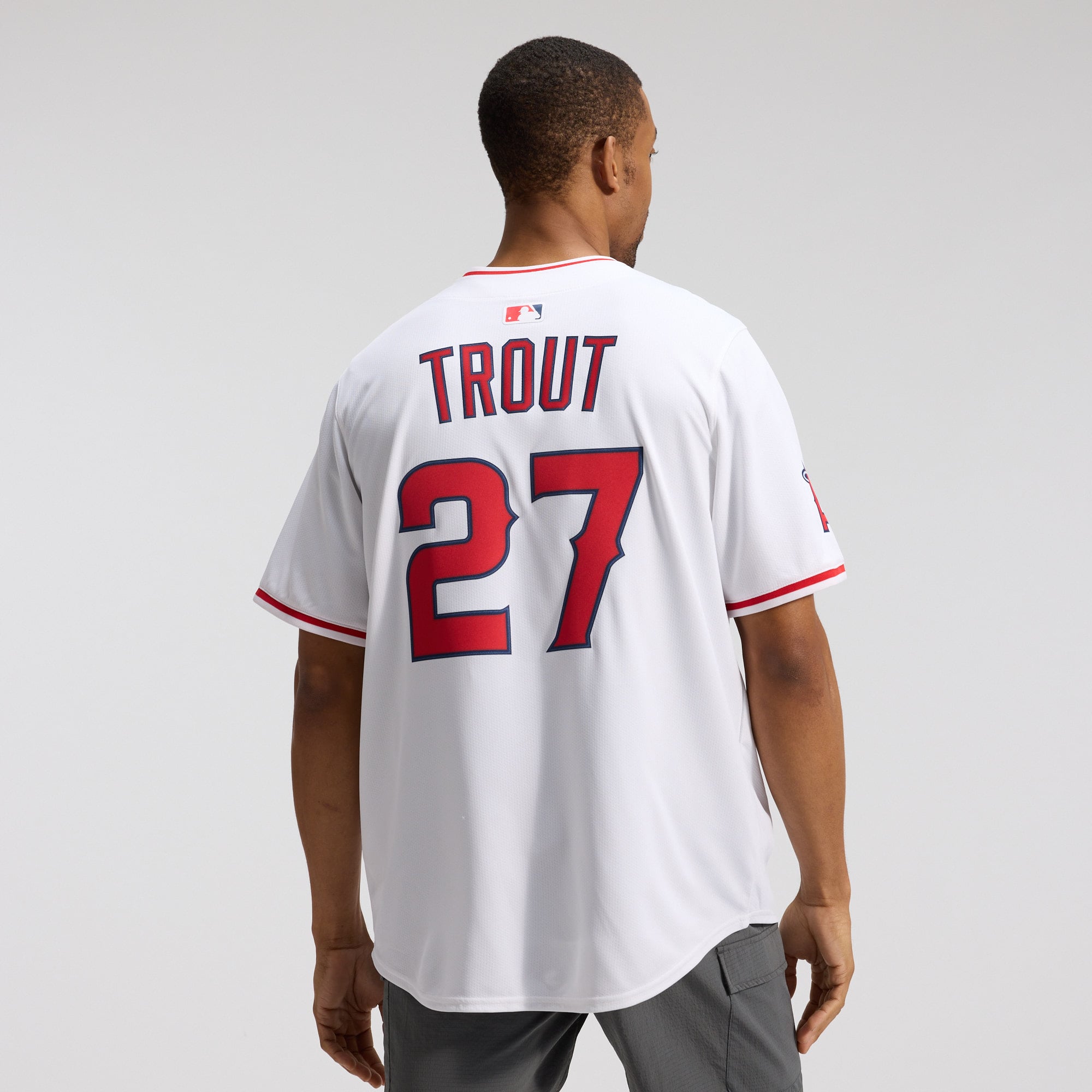 Men's Los Angeles Angels Mike Trout Nike White Home Limited Player Jersey - 4