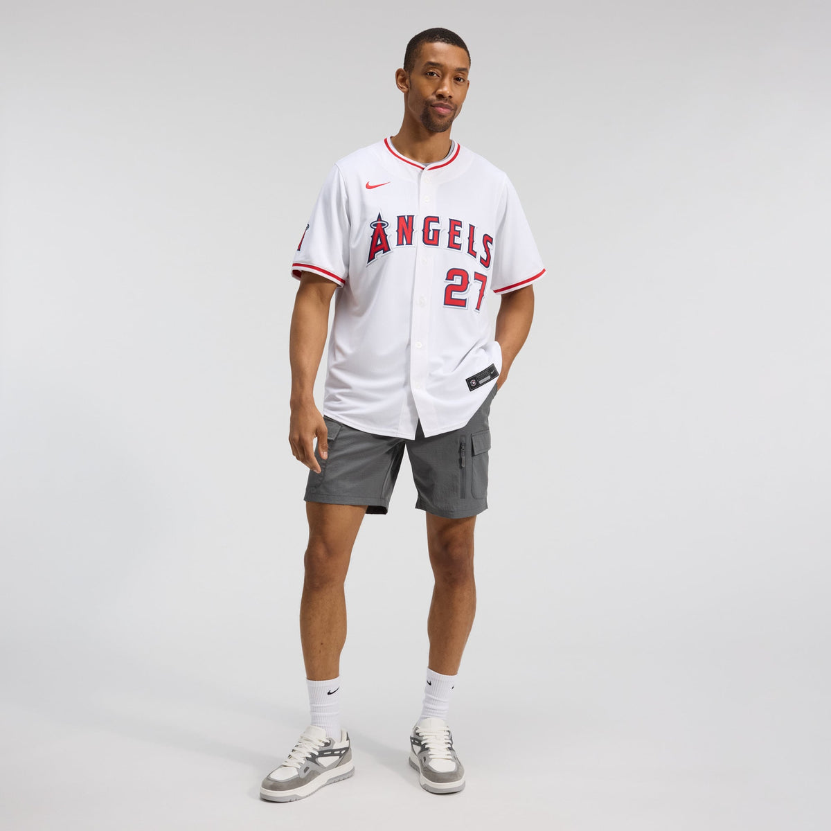 Men's Los Angeles Angels Mike Trout Nike White Home Limited Player Jersey - 5