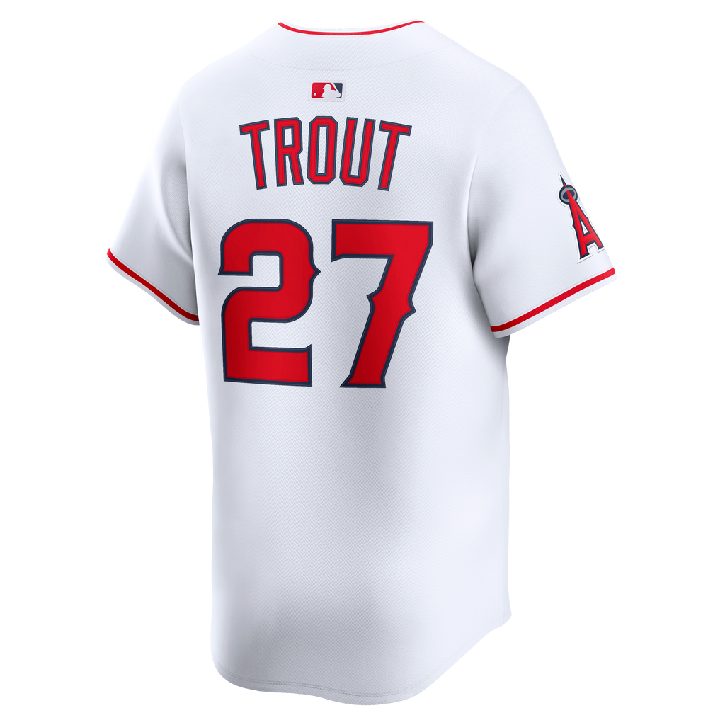 Men's Los Angeles Angels Mike Trout Nike White Home Limited Player Jersey - 8