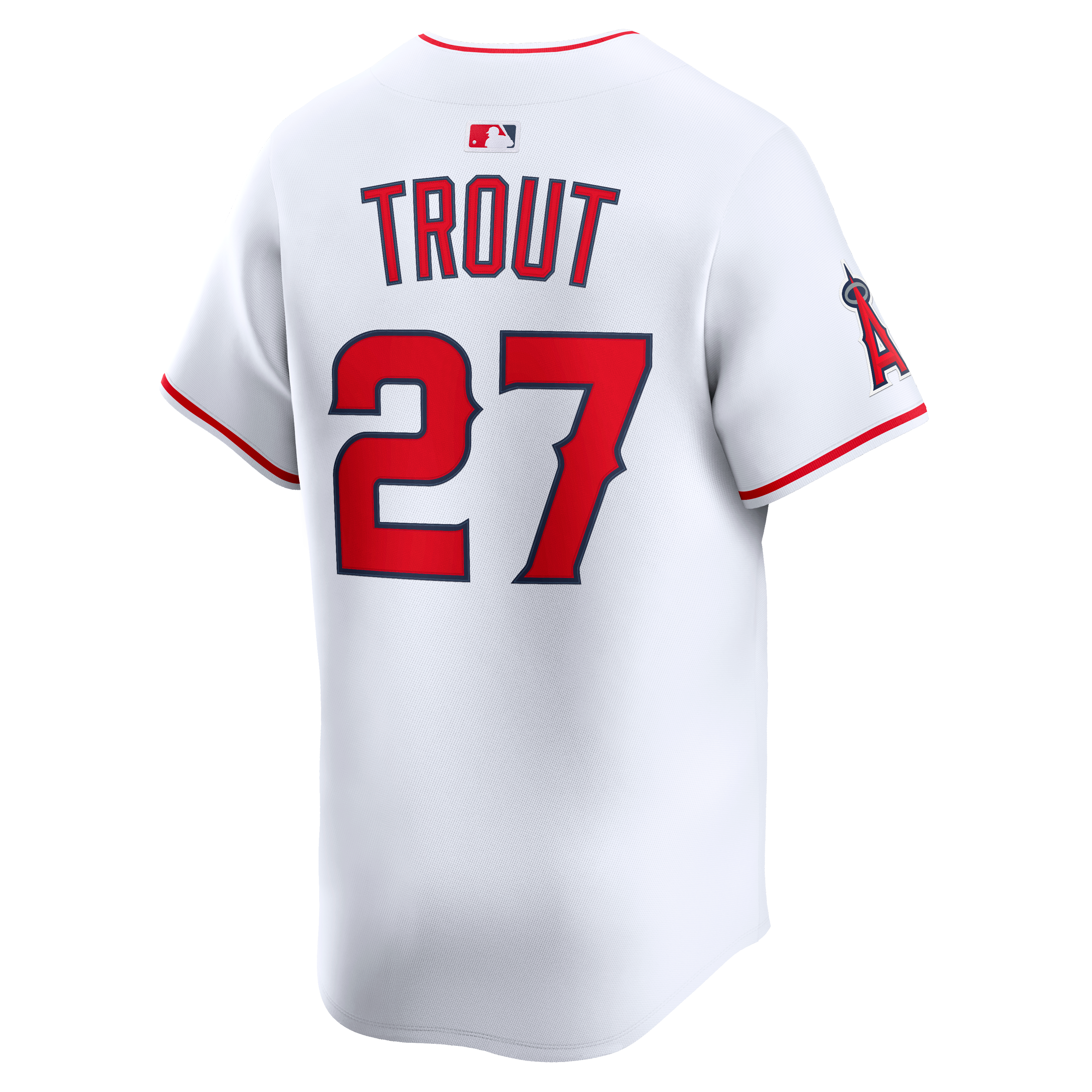 Men's Los Angeles Angels Mike Trout Nike White Home Limited Player Jersey - 8