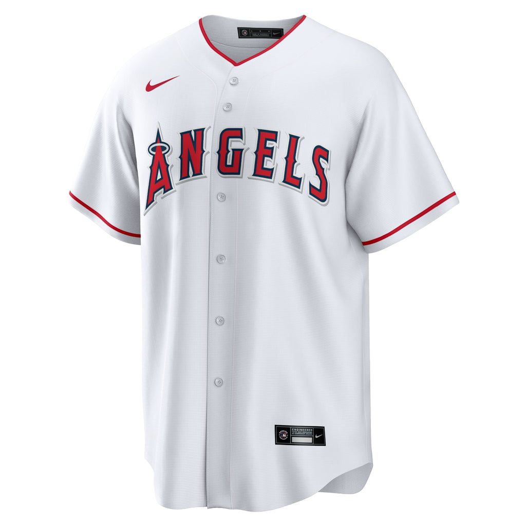 Men's Los Angeles Angels Mike Trout Nike White Home Replica Player Name Jersey - 3