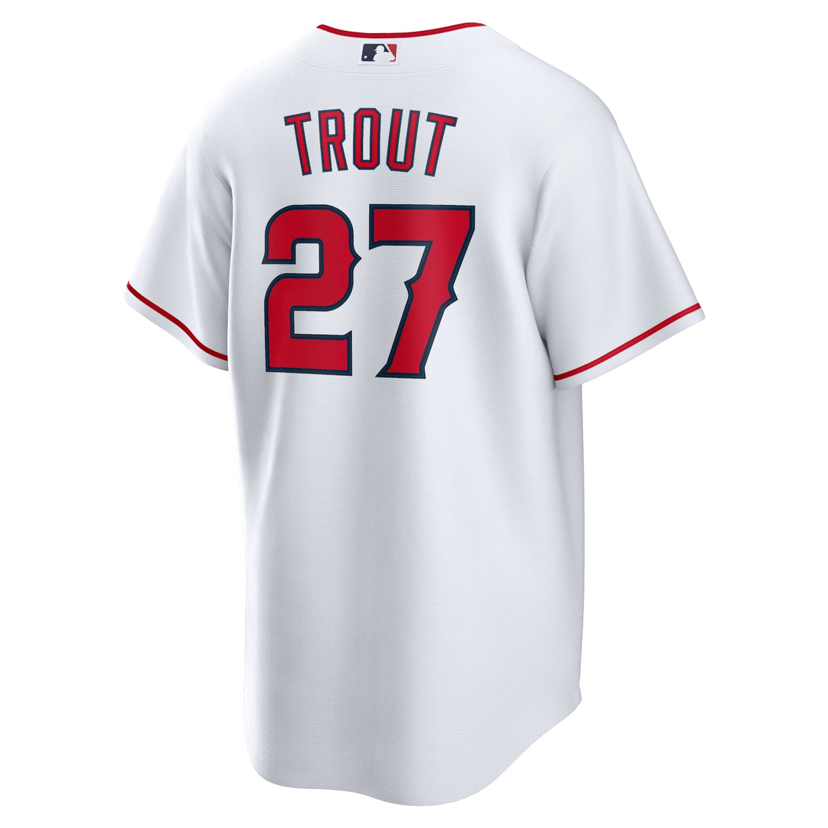 Men's Los Angeles Angels Mike Trout Nike White Home Replica Player Name Jersey - 4