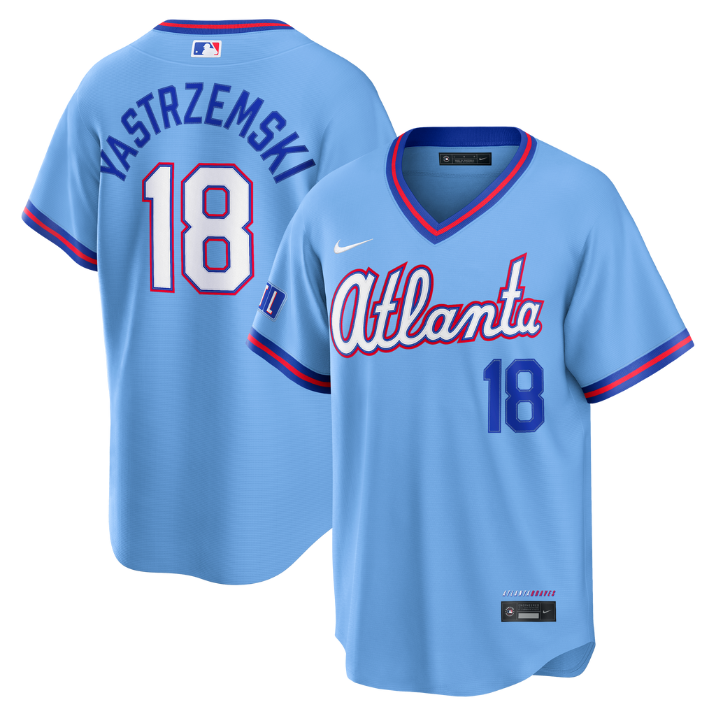 Men's Atlanta Braves Mike Yastrzemski Nike Powder Blue 2026 City Connect Stadium Jersey - 2