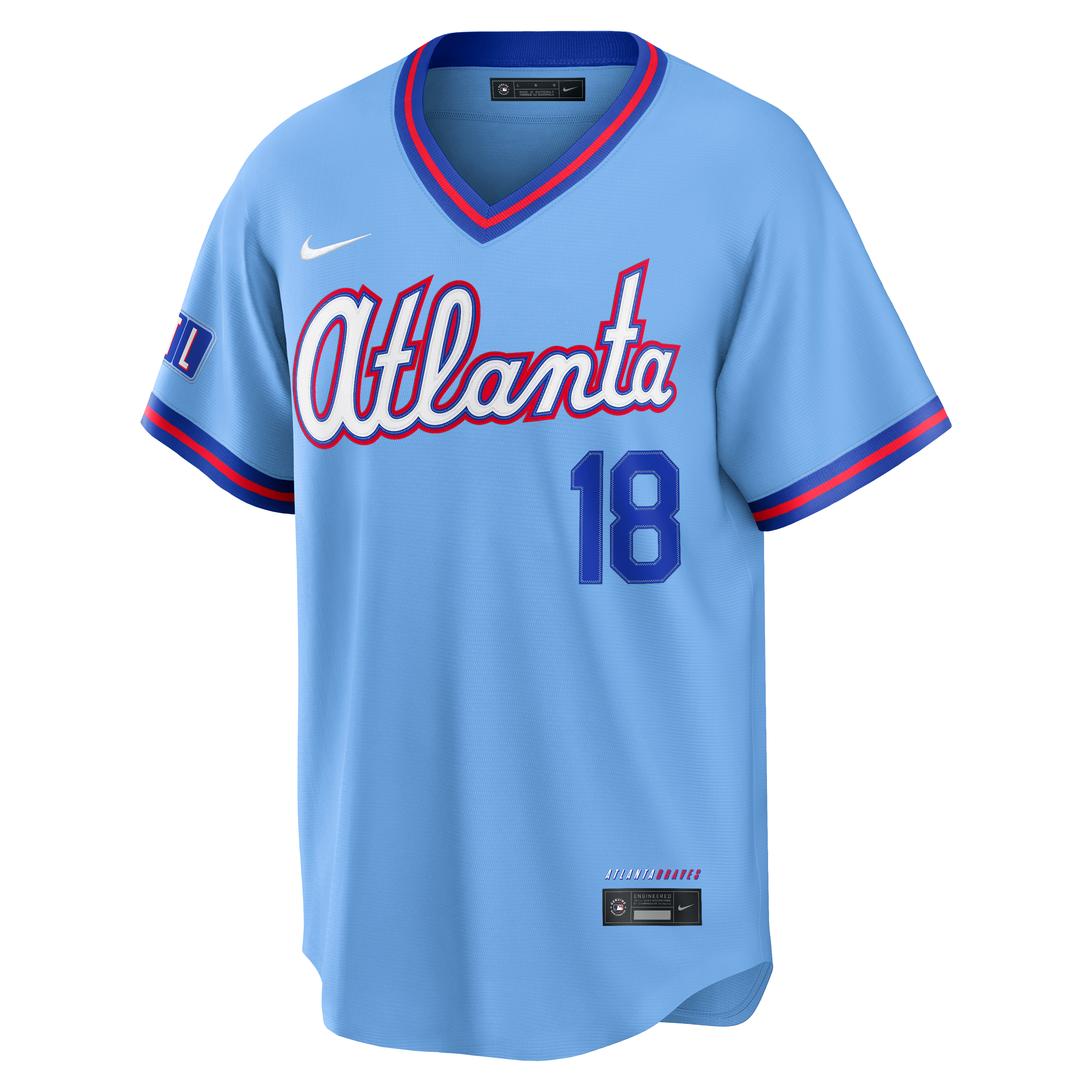 Men's Atlanta Braves Mike Yastrzemski Nike Powder Blue 2026 City Connect Stadium Jersey - 3