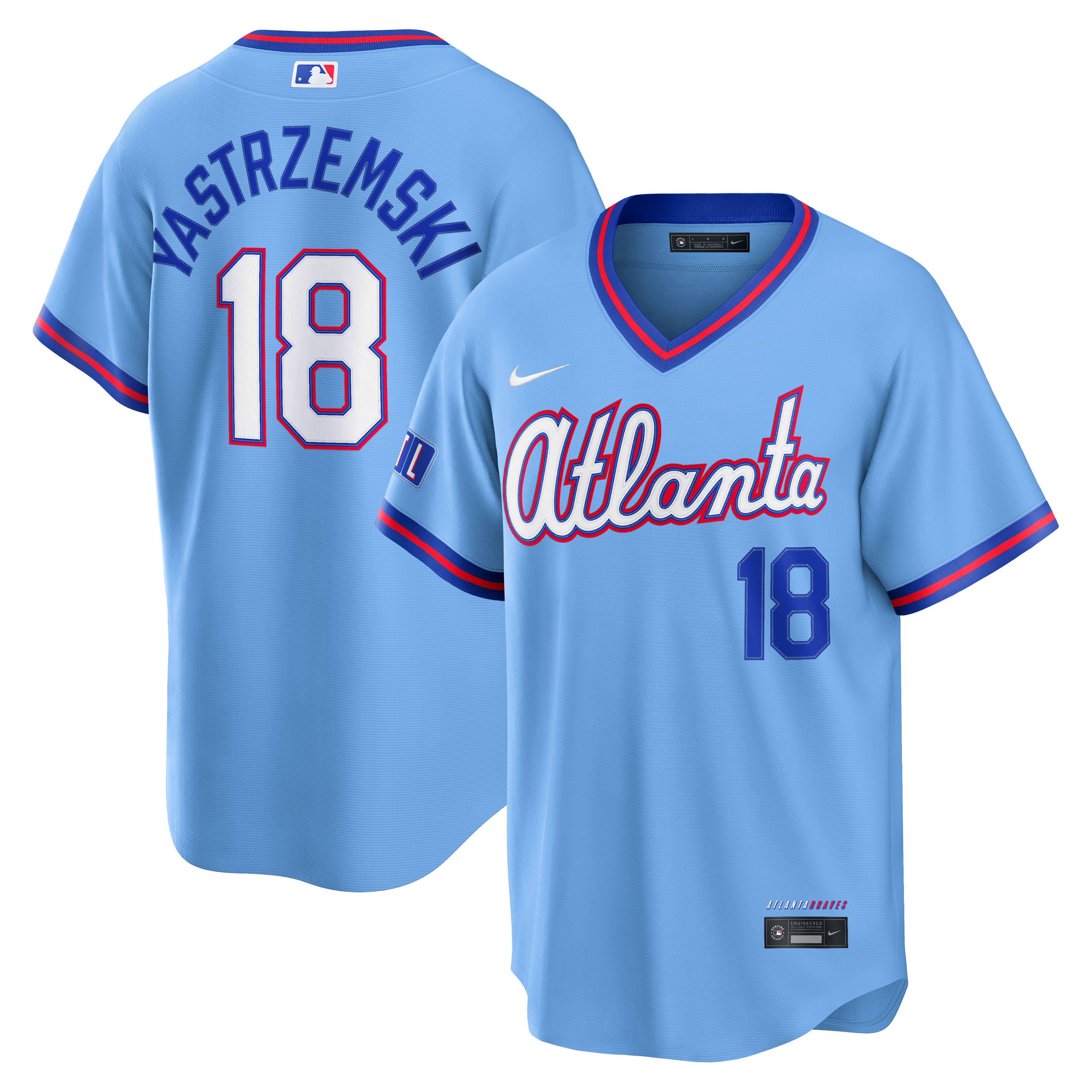 Men's Atlanta Braves Mike Yastrzemski Nike Powder Blue 2026 City Connect Stadium Jersey