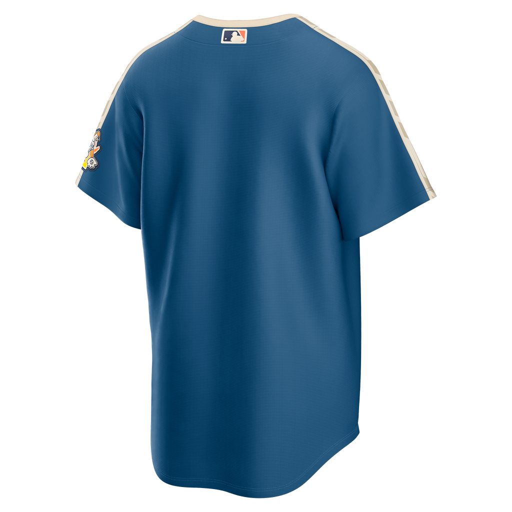 Men's Milwaukee Brewers Nike Mineral Blue 2026 City Connect Stadium Jersey - 4