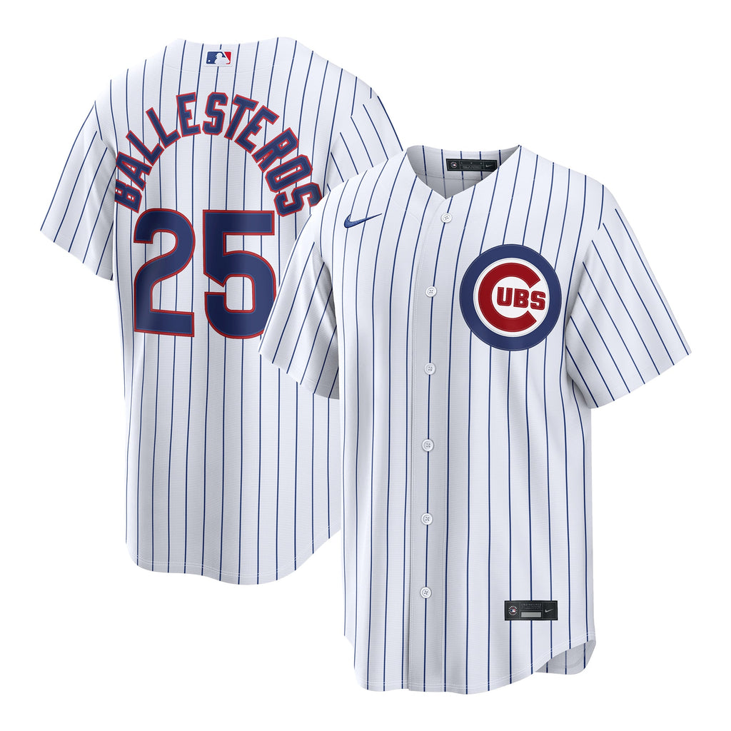 Men's Chicago Cubs Moisés Ballesteros Nike White Home Replica Jersey