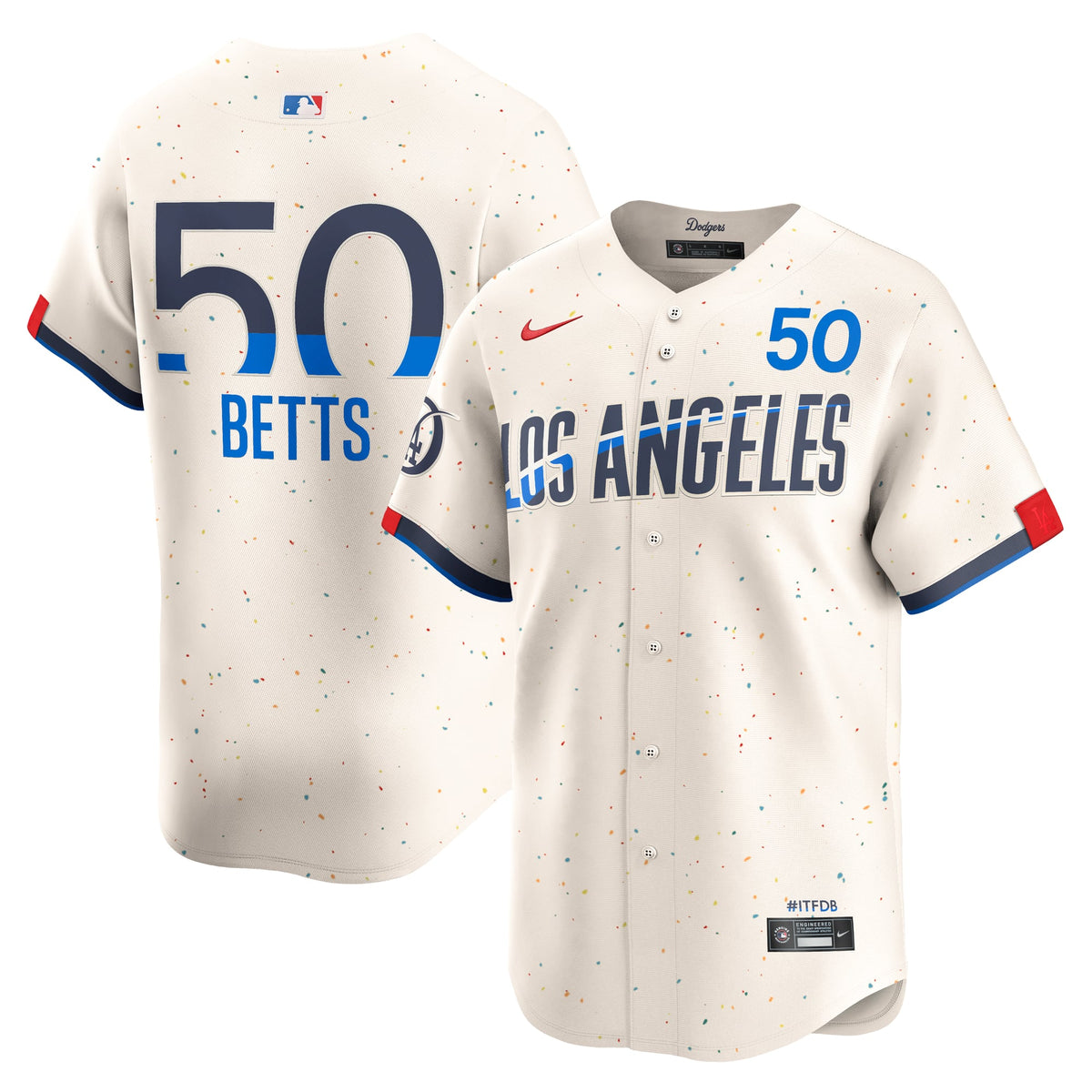 Men's Los Angeles Dodgers Mookie Betts Nike Cream City Connect Limited Player Jersey - 2