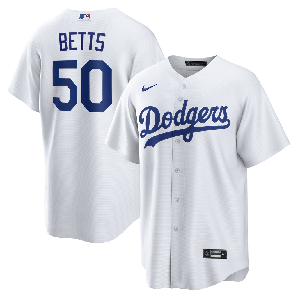 Men's Los Angeles Dodgers Mookie Betts Nike White Home Replica Jersey - 2