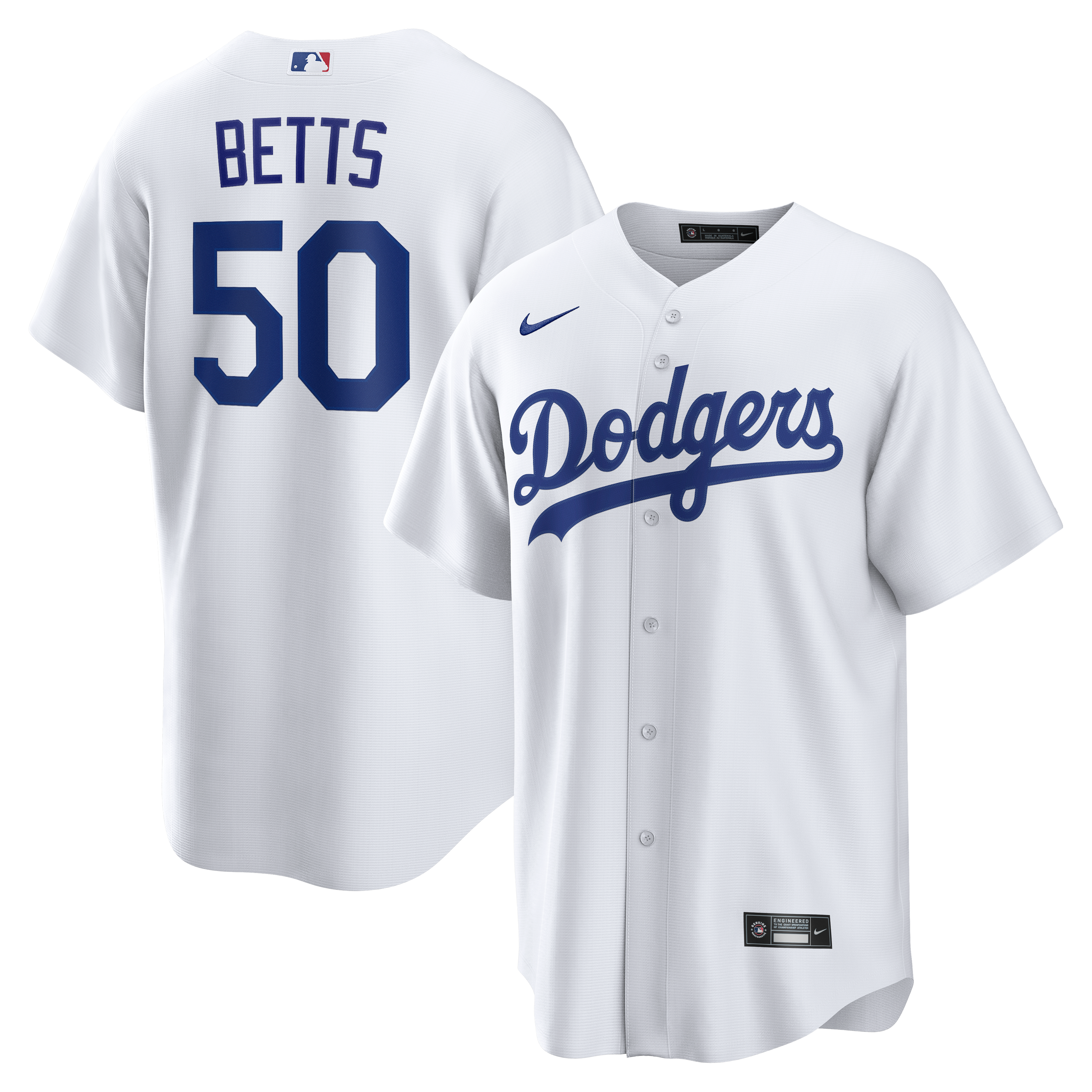 Men's Los Angeles Dodgers Mookie Betts Nike White Home Replica Jersey