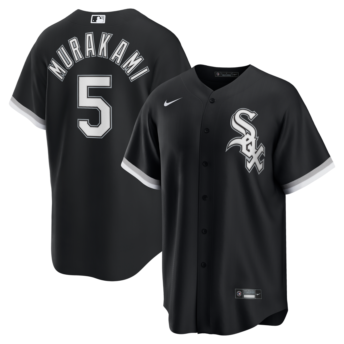 Men's Chicago White Sox Munetaka Murakami Nike Black Alternate Replica Jersey - 2