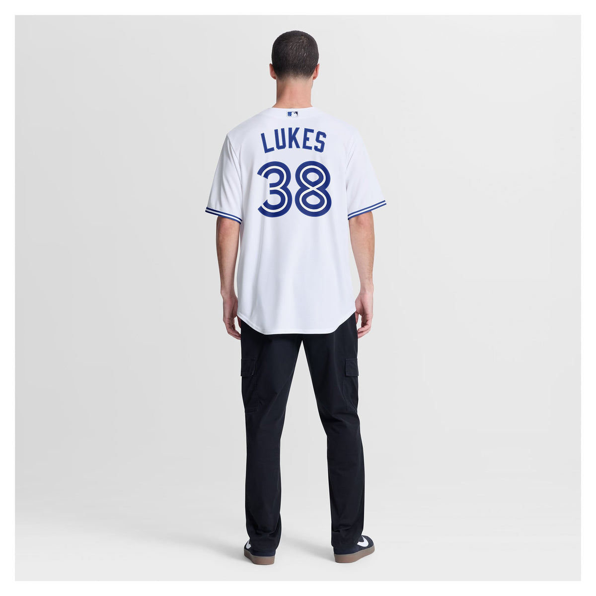 Men's Toronto Blue Jays Nathan Lukes Nike White Home Replica Jersey - 6