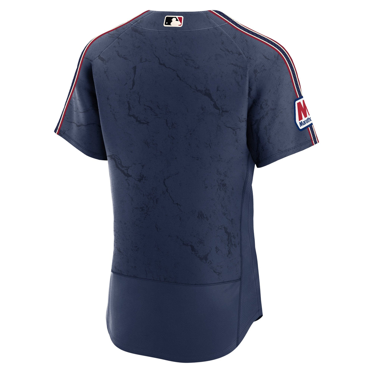 Men's Cleveland Guardians Nike Navy City Connect Authentic Sponsor Patch Jersey - 4