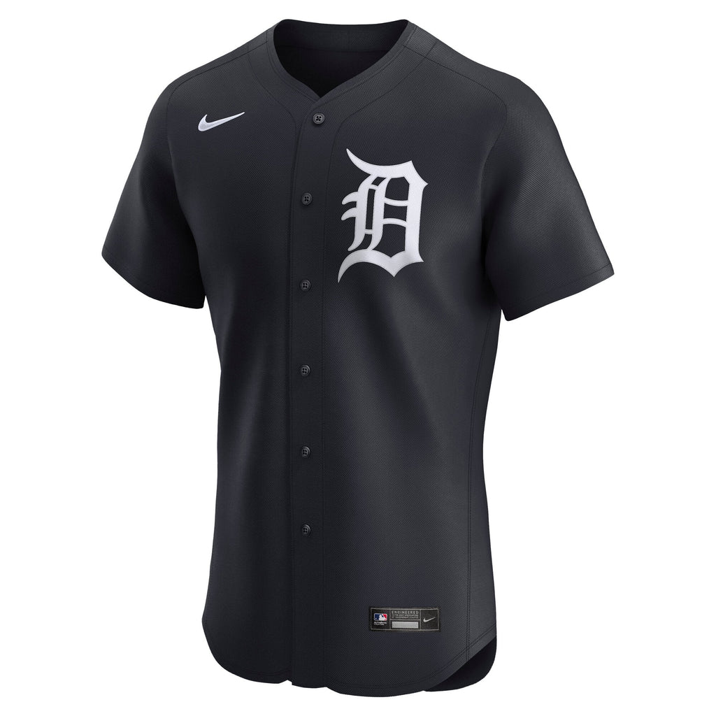 Men's Detroit Tigers Nike Navy Alternate 2 Elite Jersey - 3