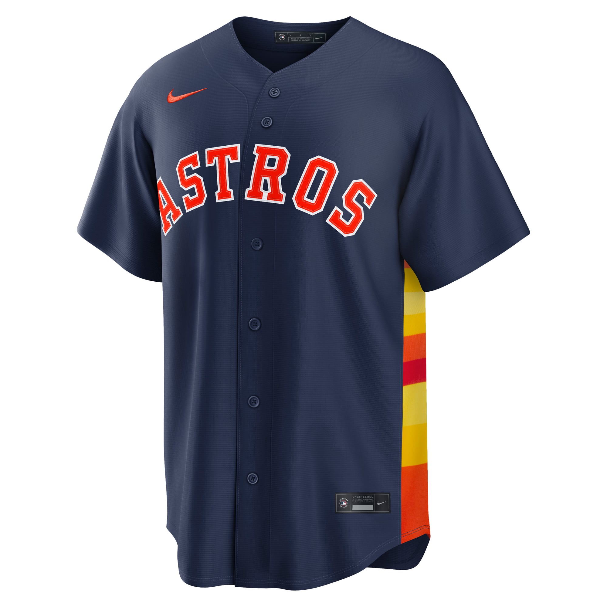 Men's Houston Astros Nike Navy Alternate Replica Jersey - 3