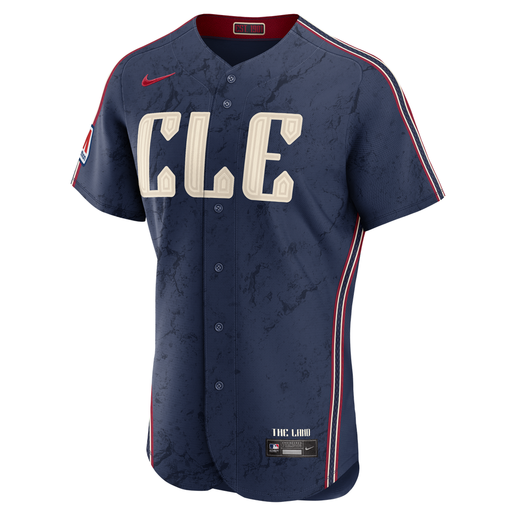 Men's Cleveland Guardians José Ramírez Nike Navy City Connect Authentic Sponsor Patch Jersey - 3