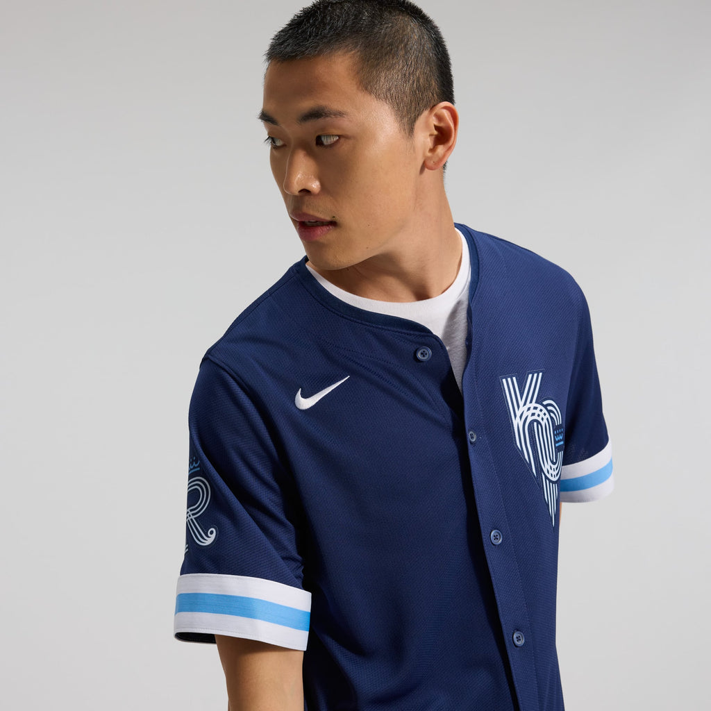 Men's Kansas City Royals Nike Navy City Connect Limited Jersey - 10