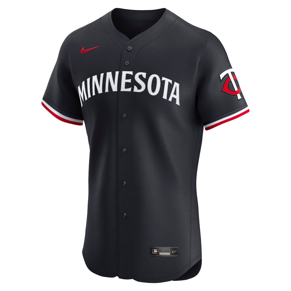 Men's Minnesota Twins Nike Navy Alternate 2 Elite Jersey - 3