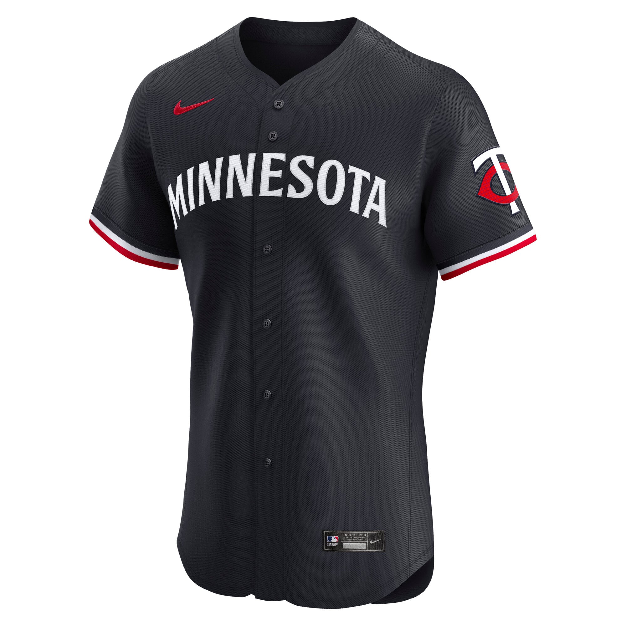 Men's Minnesota Twins Nike Navy Alternate 2 Elite Jersey - 3