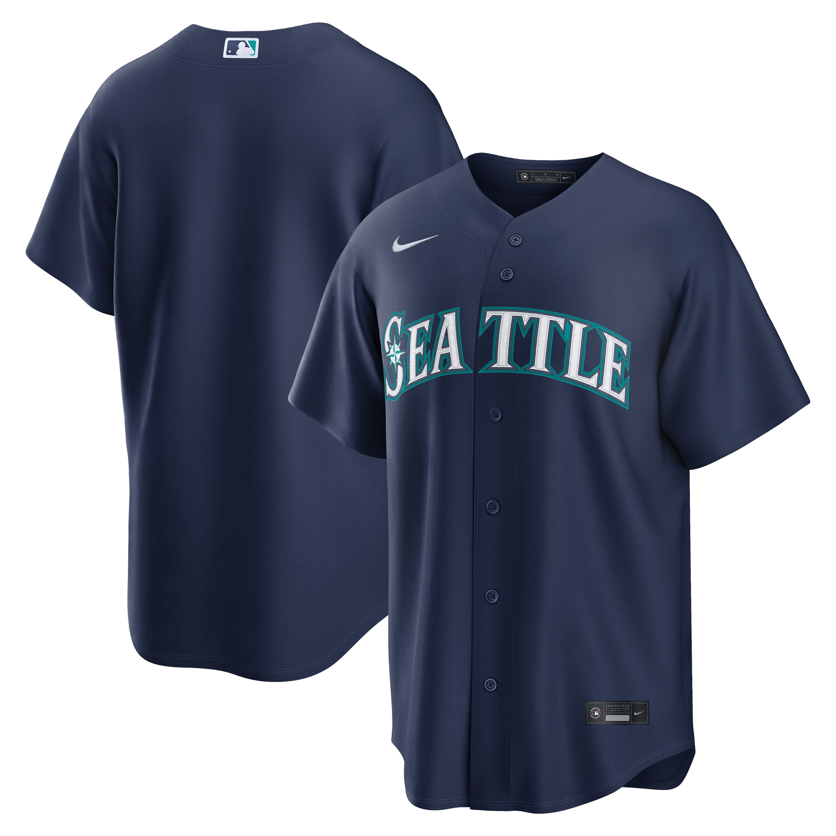 Men's Seattle Mariners Nike Navy Road Replica Jersey