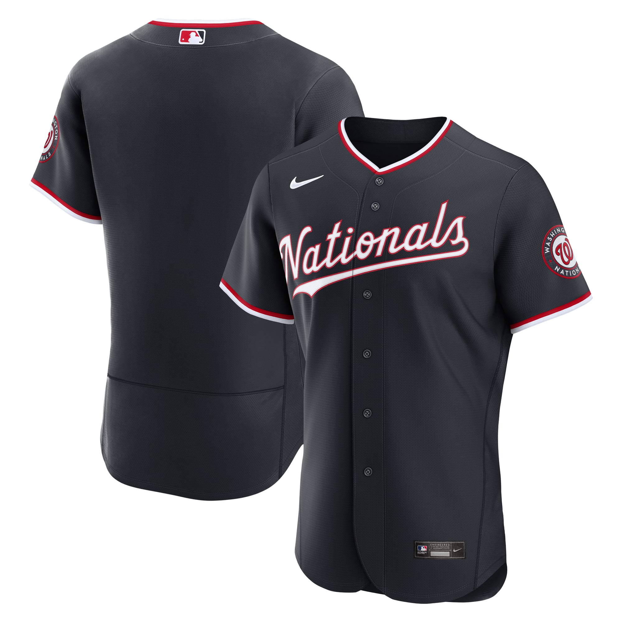 Men's Washington Nationals Nike Navy Alternate Authentic Jersey - 2