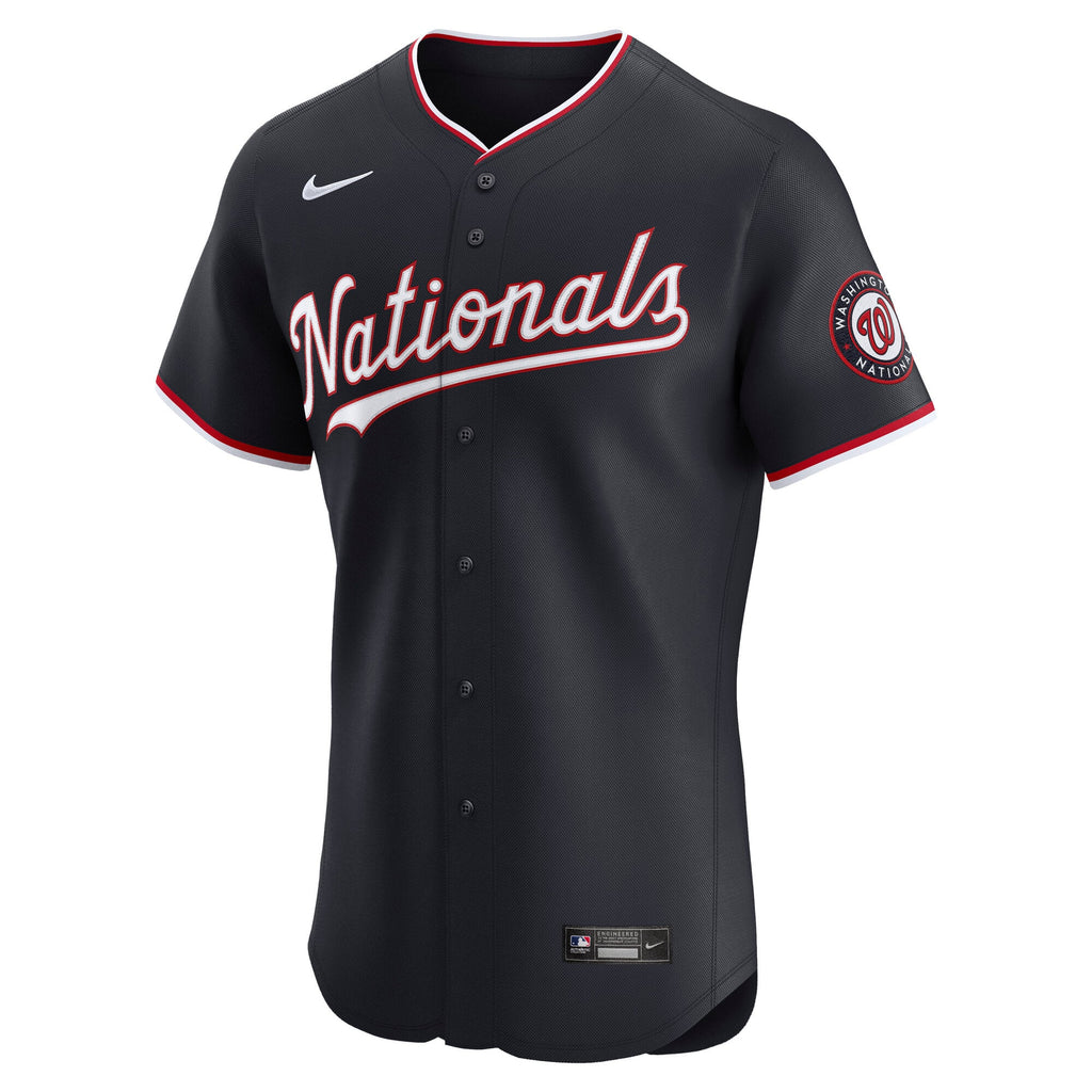 Men's Washington Nationals Nike Navy Alternate Elite Jersey - 3
